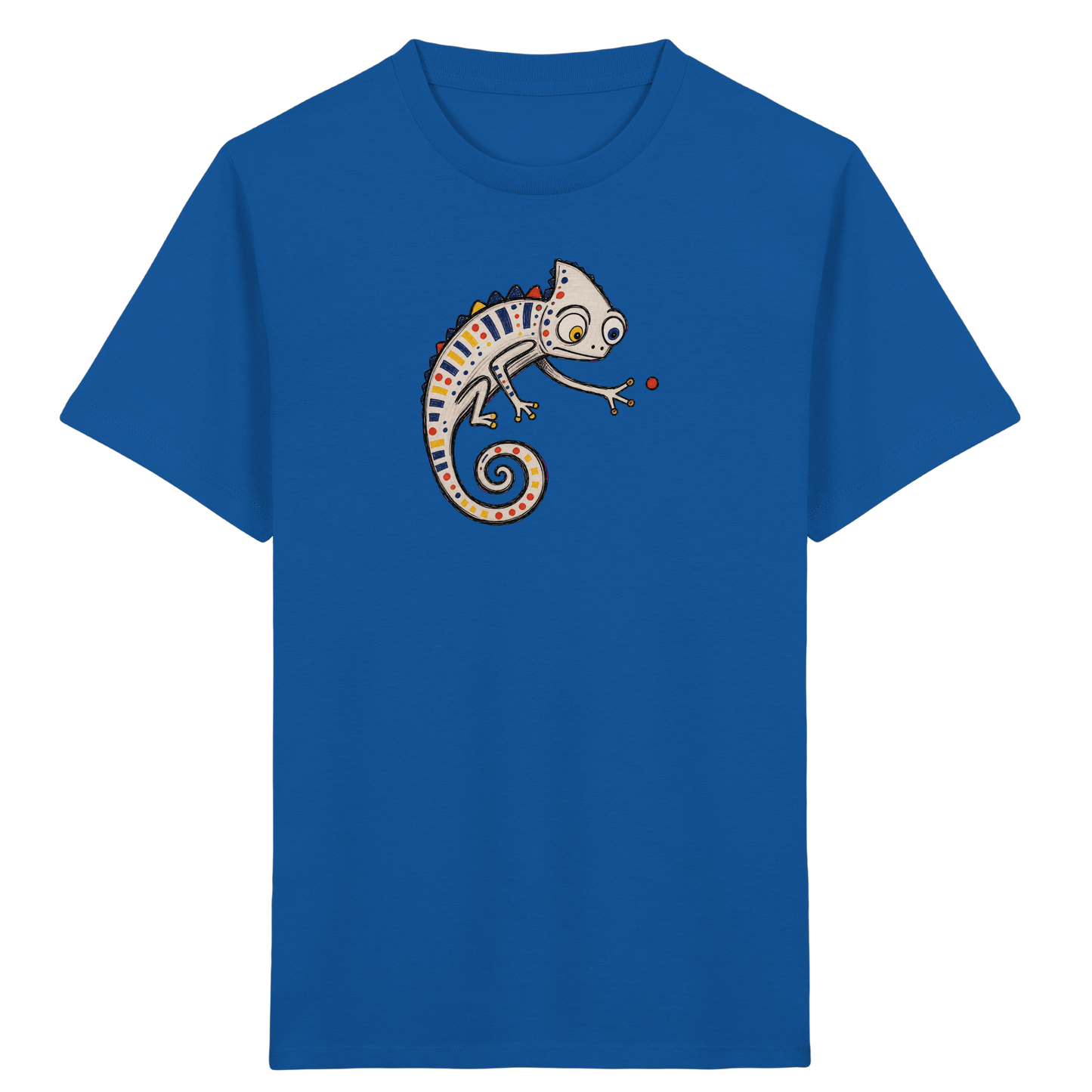 Verspieltes Chamäleon Kinder T-Shirt bunt - Kinder Bio T-Shirt