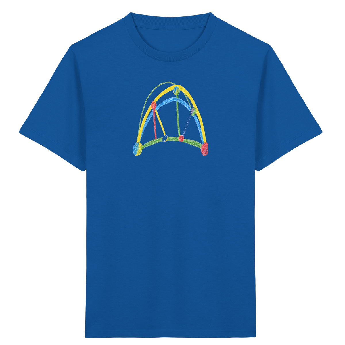 Bunte Brücke aus Farbpunkten - Kinder Bio T-Shirt