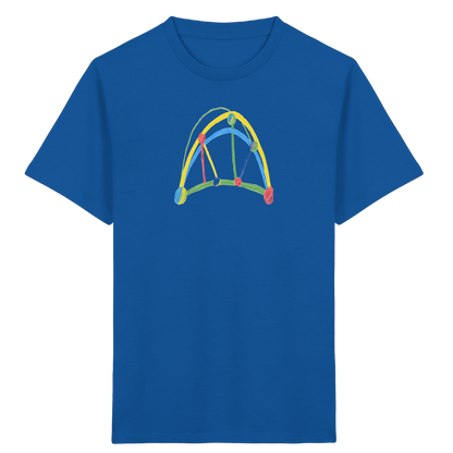 Bunte Brücke aus Farbpunkten - Kinder Bio T-Shirt
