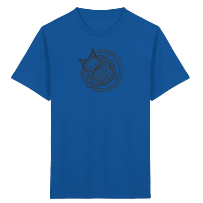 Schlafende Kritzel Katze - Kinder Bio T-Shirt