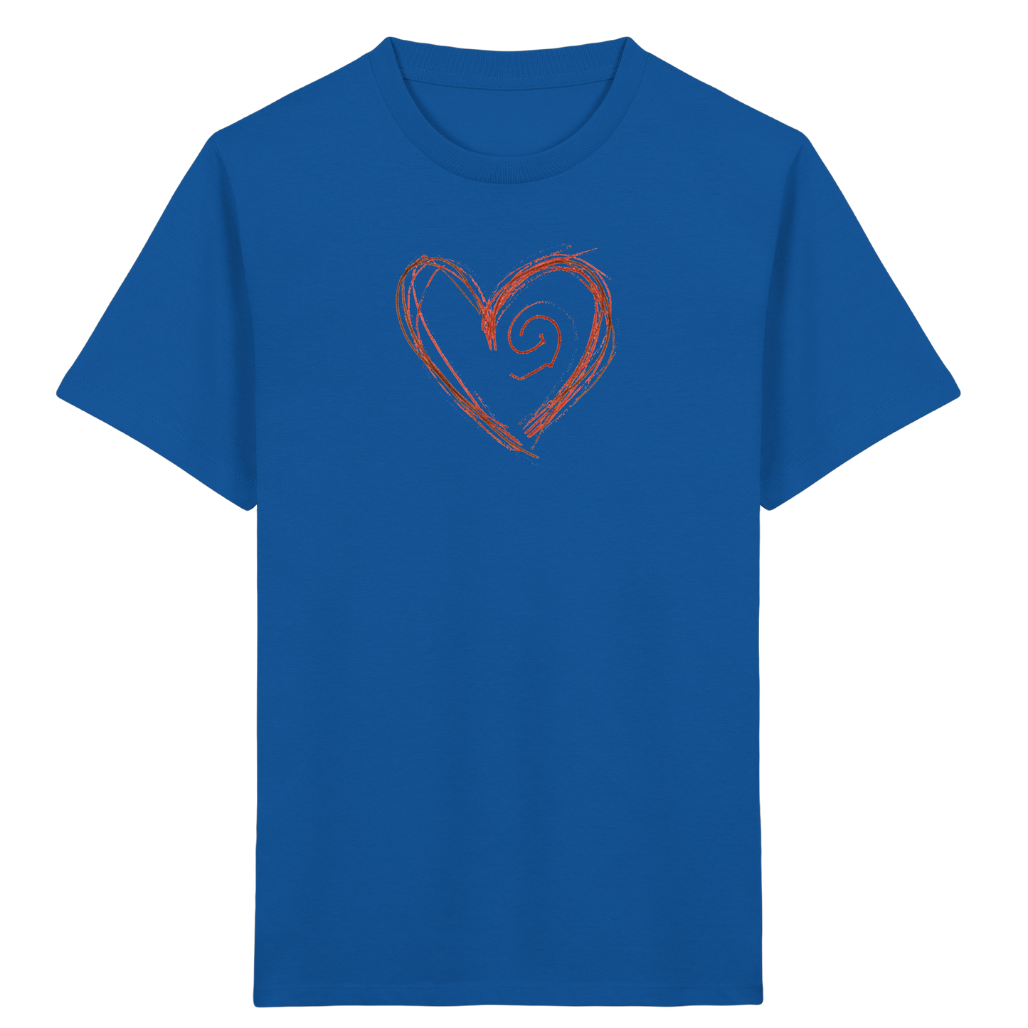 Zimtbraunes Krakelherz Kinder T-Shirt - Kinder Bio T-Shirt