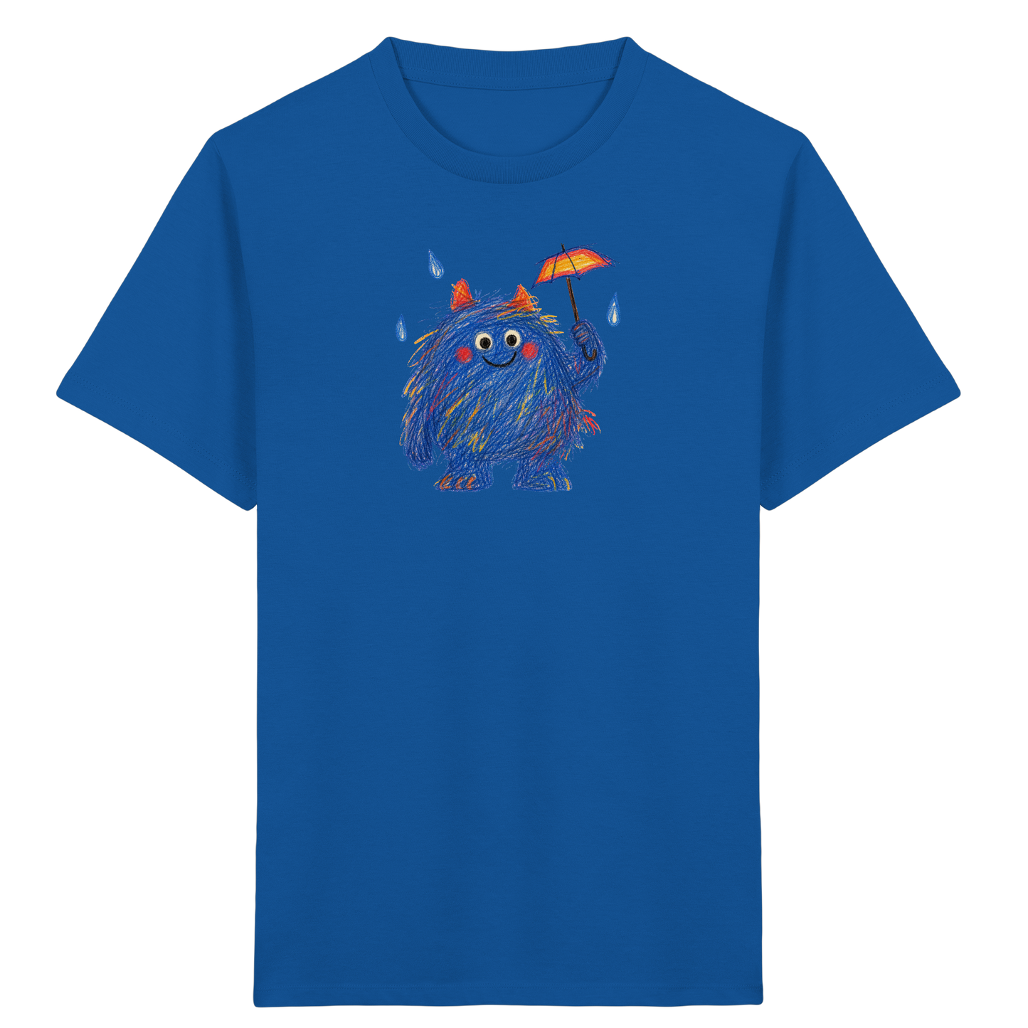 Regenschirmzottel im Regen - Kinder Bio T-Shirt