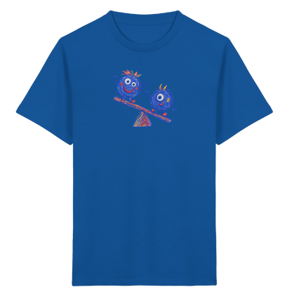 Wippenwuschel auf der Wippe - Kinder Bio T-Shirt