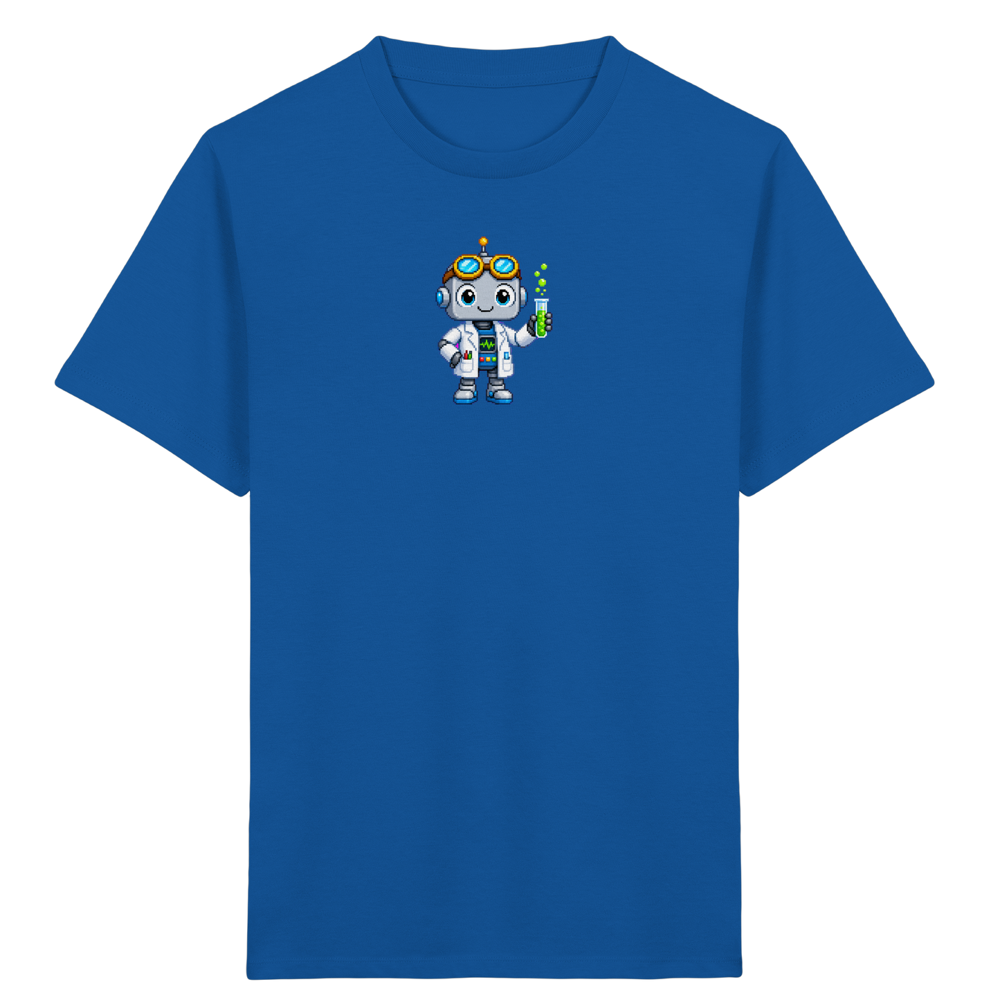 Pixel Roboter Wissenschaftler: Fröhliches Kinder T-Shirt - Kinder T-Shirt