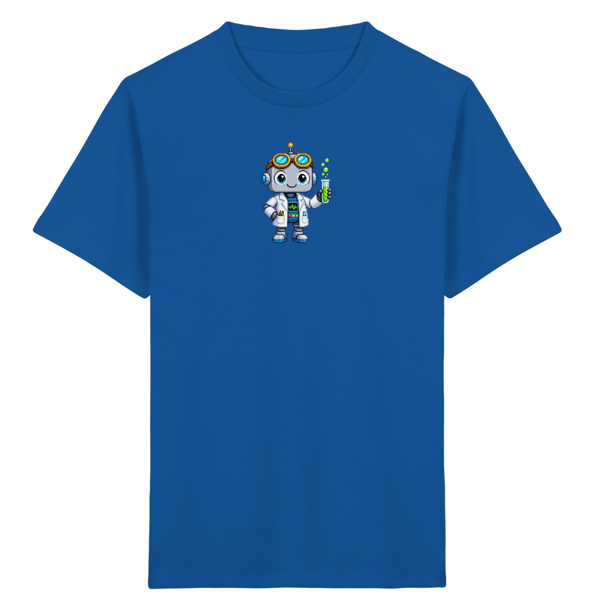 Pixel Roboter Wissenschaftler: Fröhliches Kinder T-Shirt - Kinder T-Shirt
