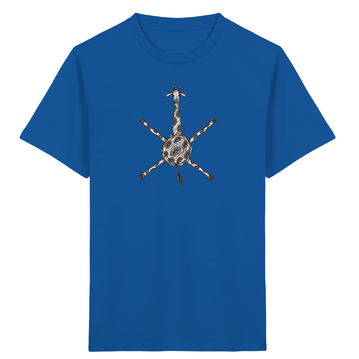 Giraffe von oben gezeichnet - Kinder Bio T-Shirt