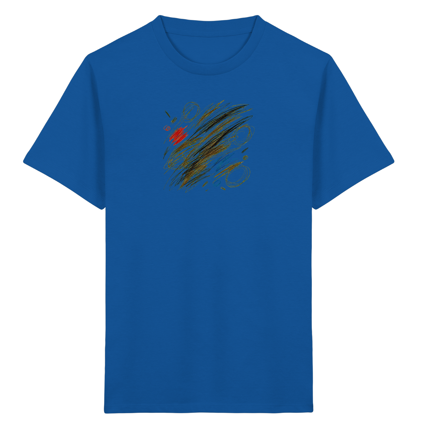 Künstlerisches T-Shirt mit Kritzelgrafik Design - Kinder Bio T-Shirt