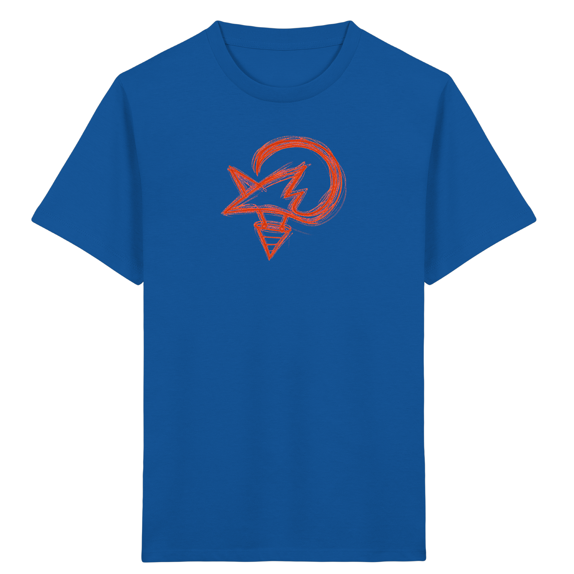 Orange Fuchsform mit Schultüte - Kinder Bio T-Shirt