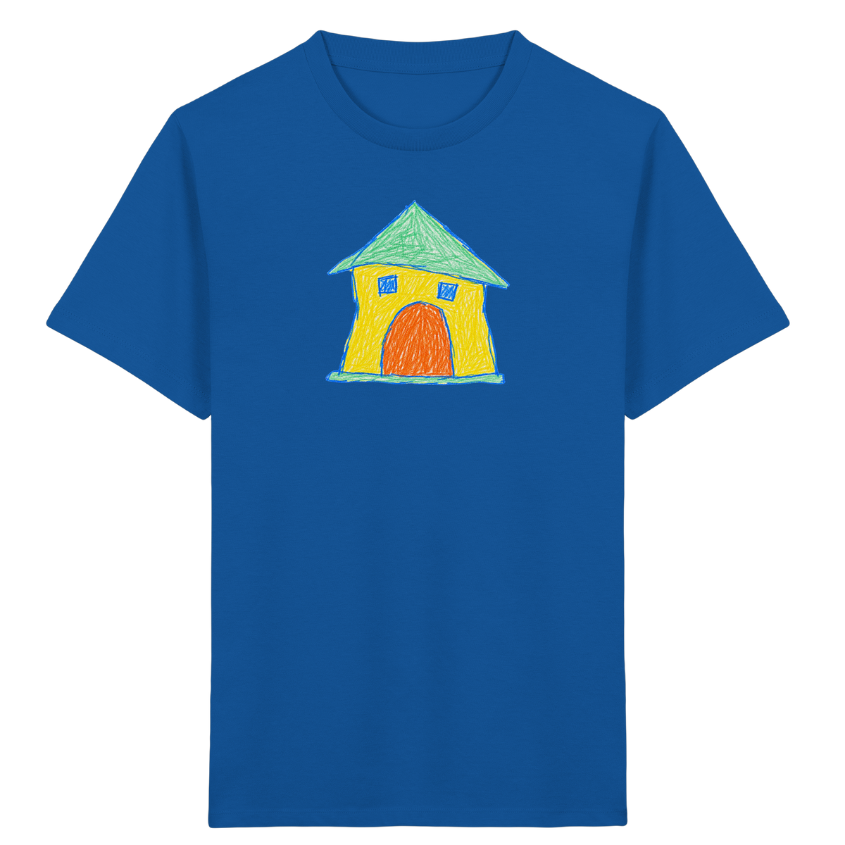 Gelbes Torhaus mit Mintdach - Kinder Bio T-Shirt