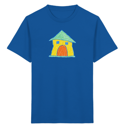 Gelbes Torhaus mit Mintdach - Kinder Bio T-Shirt