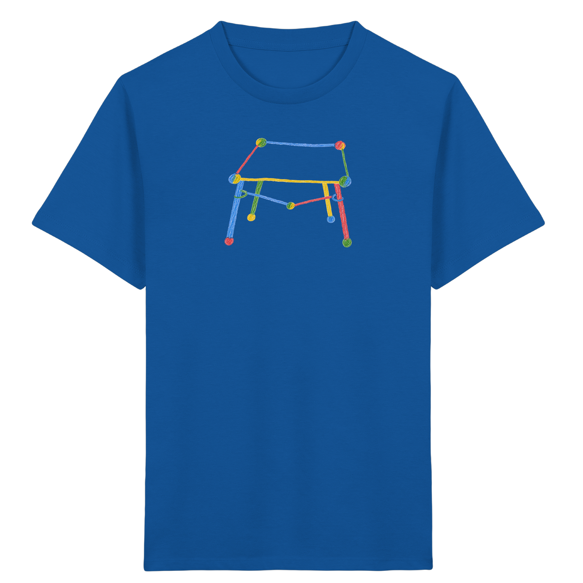 Bunter Kritzel Tisch - Kinder Bio T-Shirt