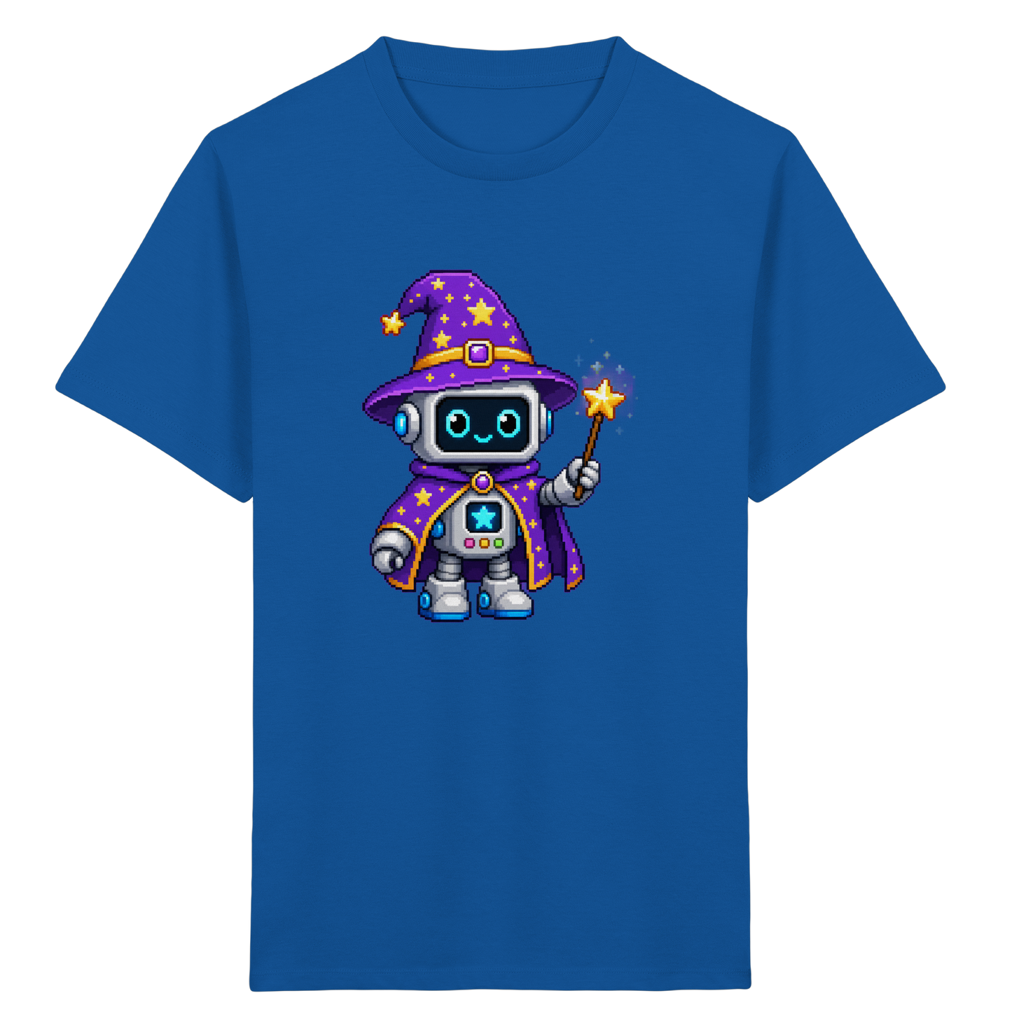 Pixel Roboter Zauberer T-Shirt: Magischer Spaß - Kinder T-Shirt