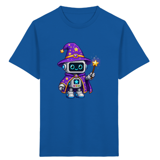 Pixel Roboter Zauberer T-Shirt: Magischer Spaß - Kinder T-Shirt