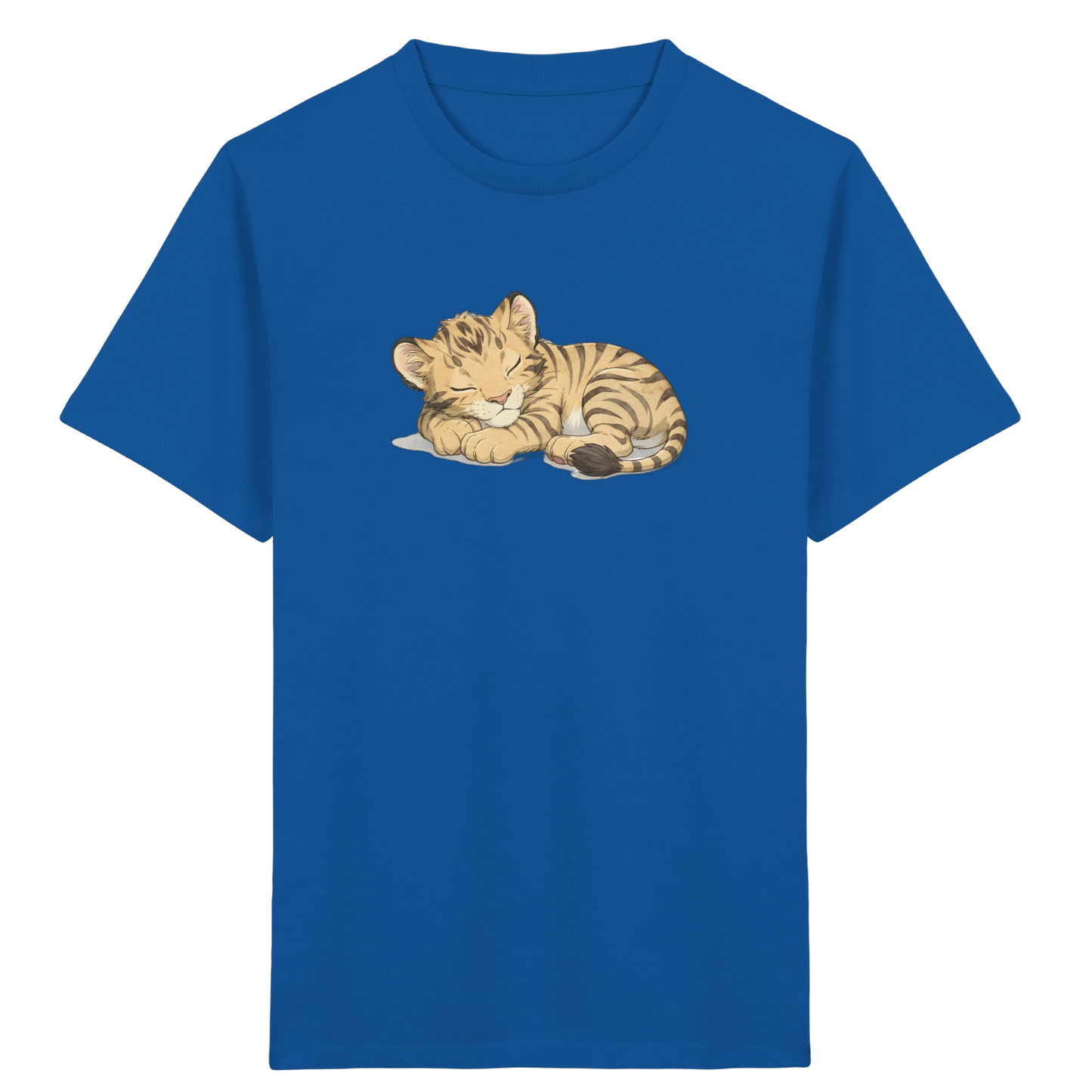 Schlafendes Tigerjunges: Kuscheliges Aquarell T-Shirt