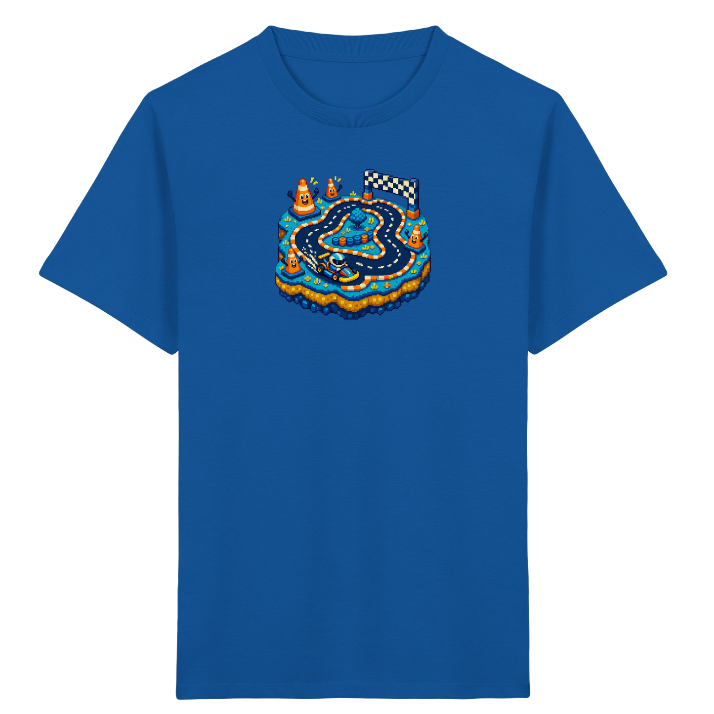 Cooles Pixel Go-Kart Rennshirt - Kinder Bio T-Shirt