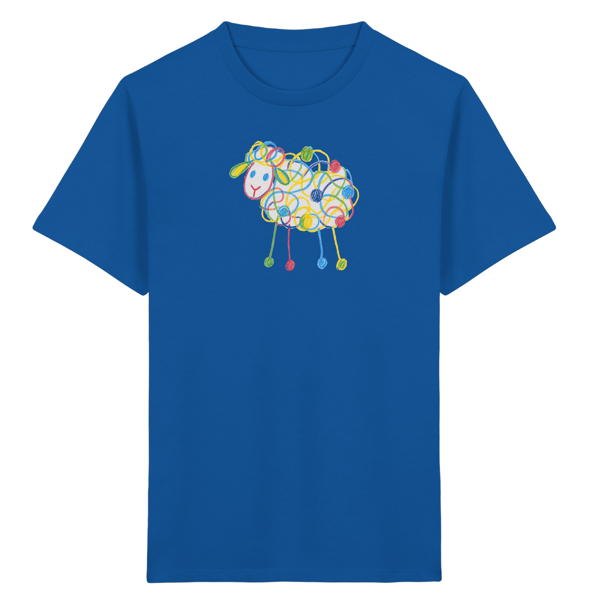 Buntes Farbpunkt-Schaf Shirt - Kinder Bio T-Shirt