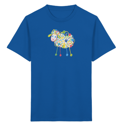 Buntes Farbpunkt-Schaf Shirt - Kinder Bio T-Shirt