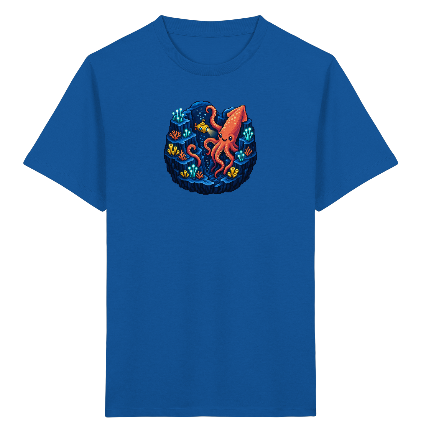Abenteuer Tintenfisch im Retro Look - Kinder Bio T-Shirt