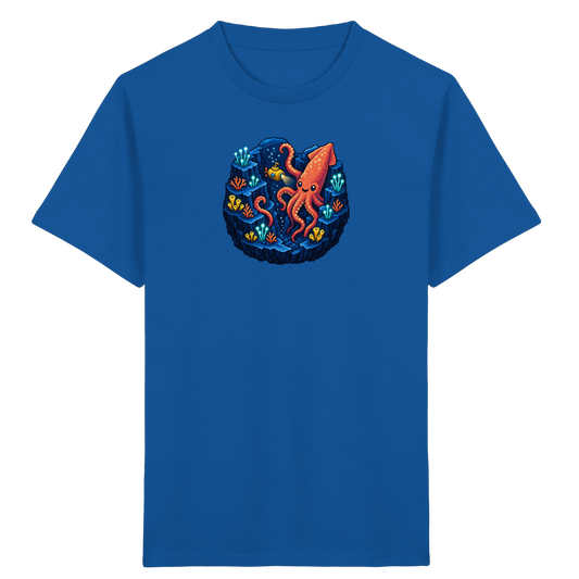 Abenteuer Tintenfisch im Retro Look - Kinder Bio T-Shirt
