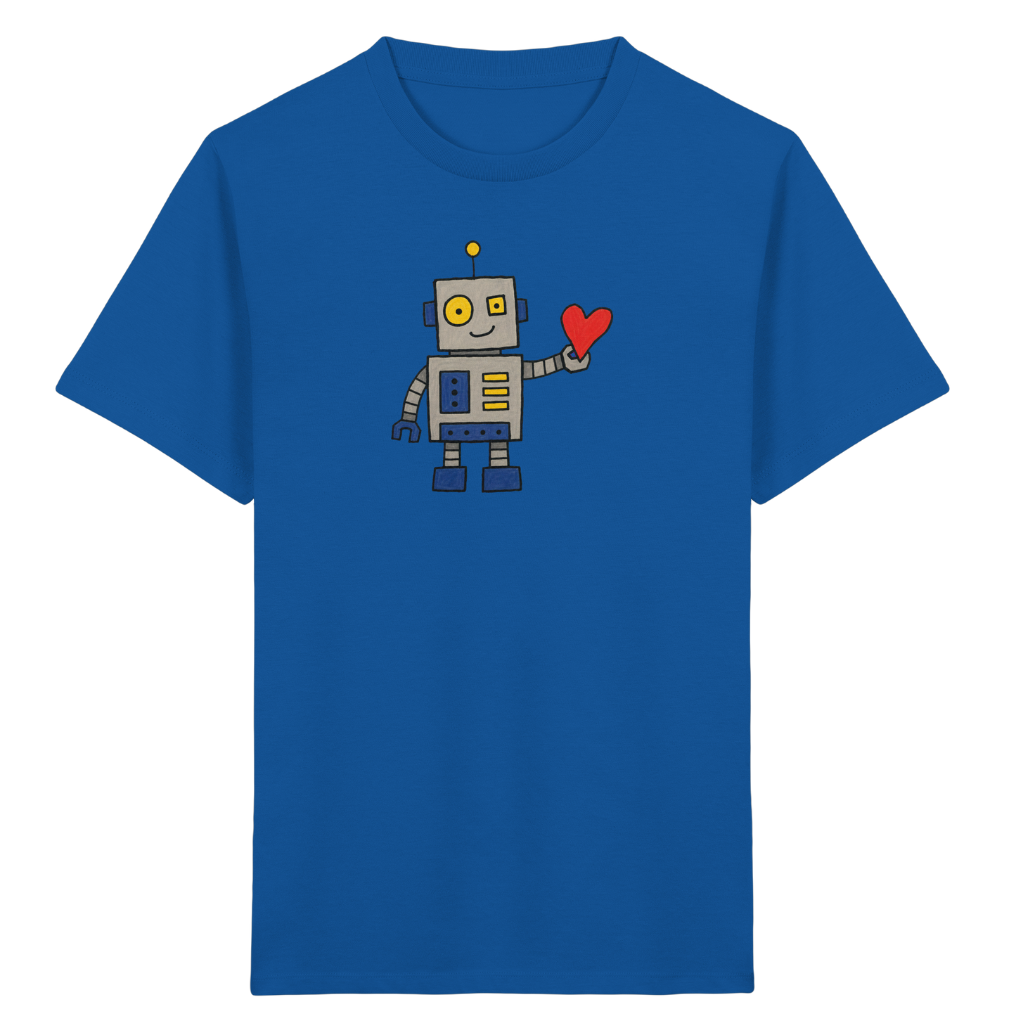 Verspieltes Roboter T-Shirt mit Herz - Kinder Bio T-Shirt