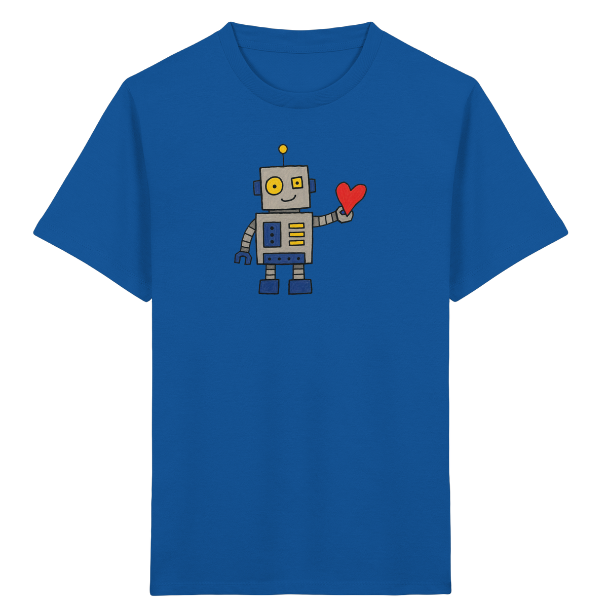 Verspieltes Roboter T-Shirt mit Herz - Kinder Bio T-Shirt