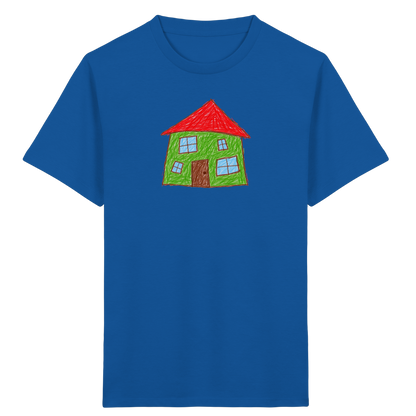 Grünes Haus mit vier Fenstern - Kinder Bio T-Shirt