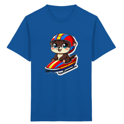 Otter im Bob – Kinder Bio-T-Shirt