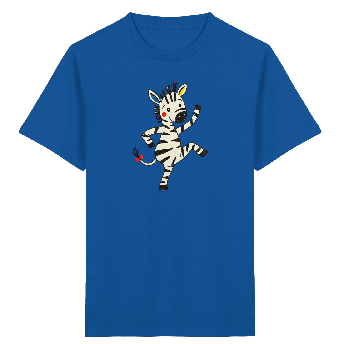Fröhliches tanzendes Zebra Kinder T-Shirt - Kinder Bio T-Shirt