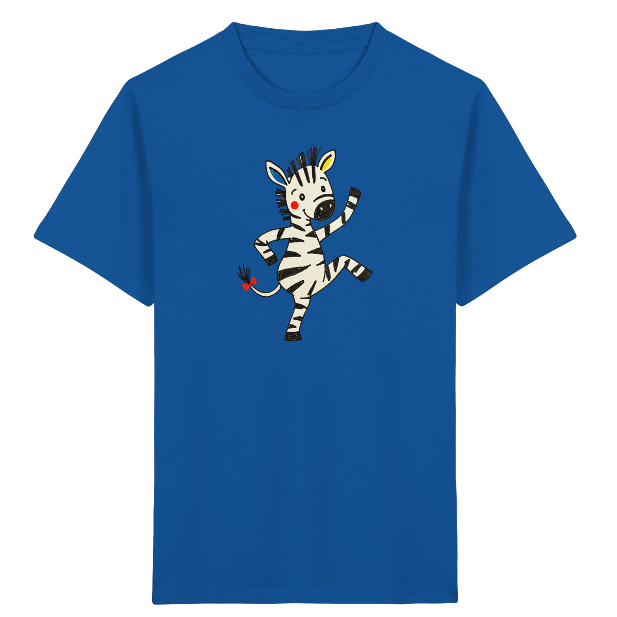 Fröhliches tanzendes Zebra Kinder T-Shirt - Kinder Bio T-Shirt