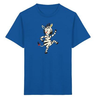 Fröhliches tanzendes Zebra Kinder T-Shirt - Kinder Bio T-Shirt