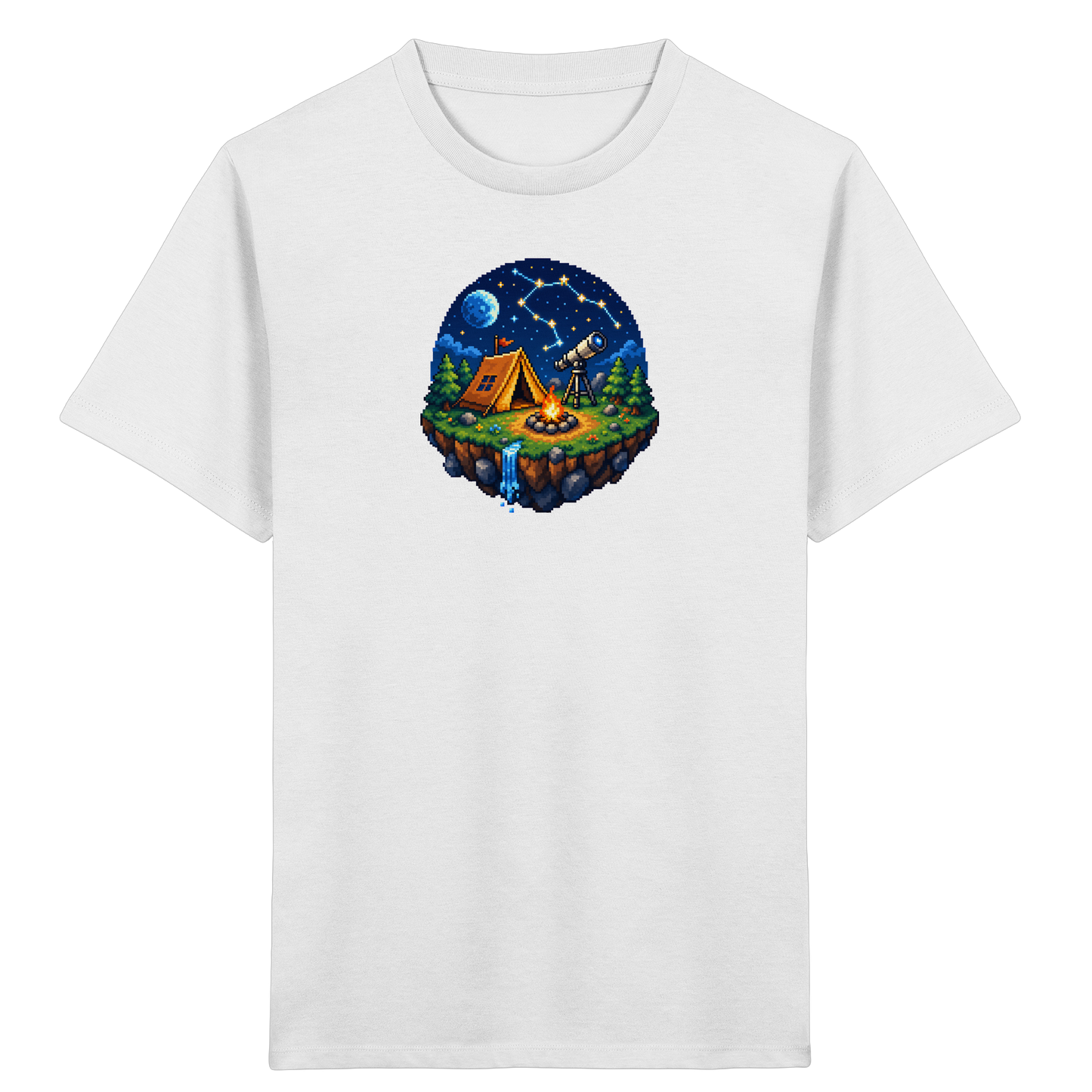 Magisches Pixel Camping Insel Abenteuer - Kinder Bio T-Shirt