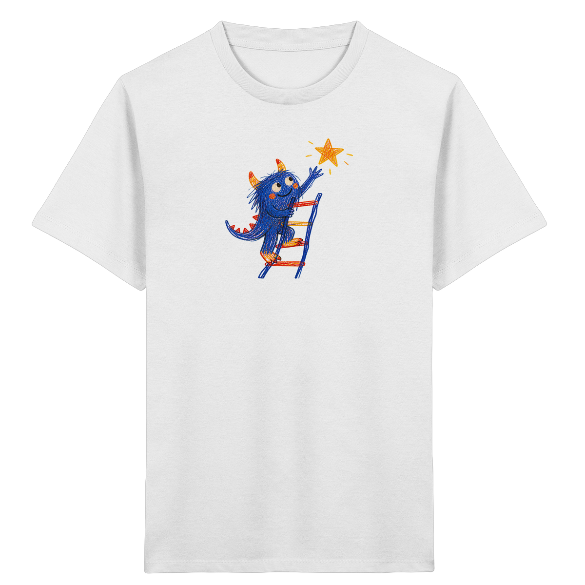 Monster auf der Sternenleiter - Kinder Bio T-Shirt