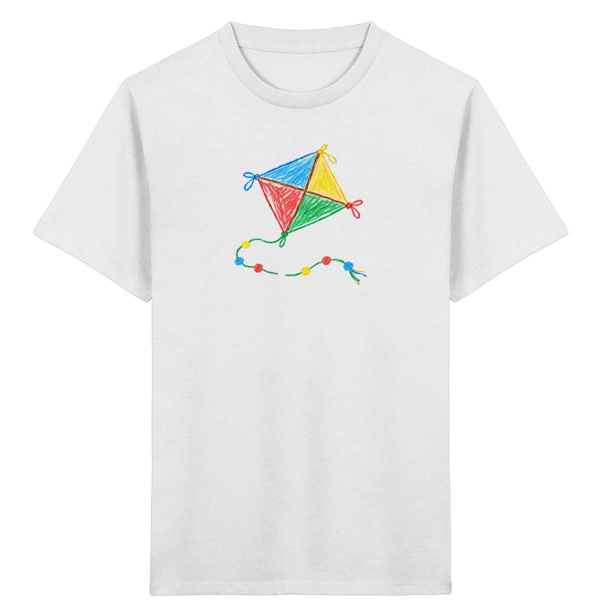 Bunter Drachen mit Knoten - Kinder Bio T-Shirt