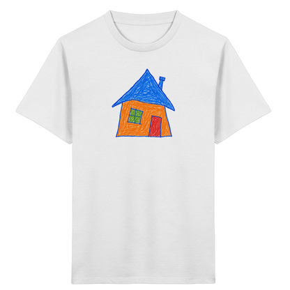 Oranges Haus mit Schornstein - Kinder Bio T-Shirt