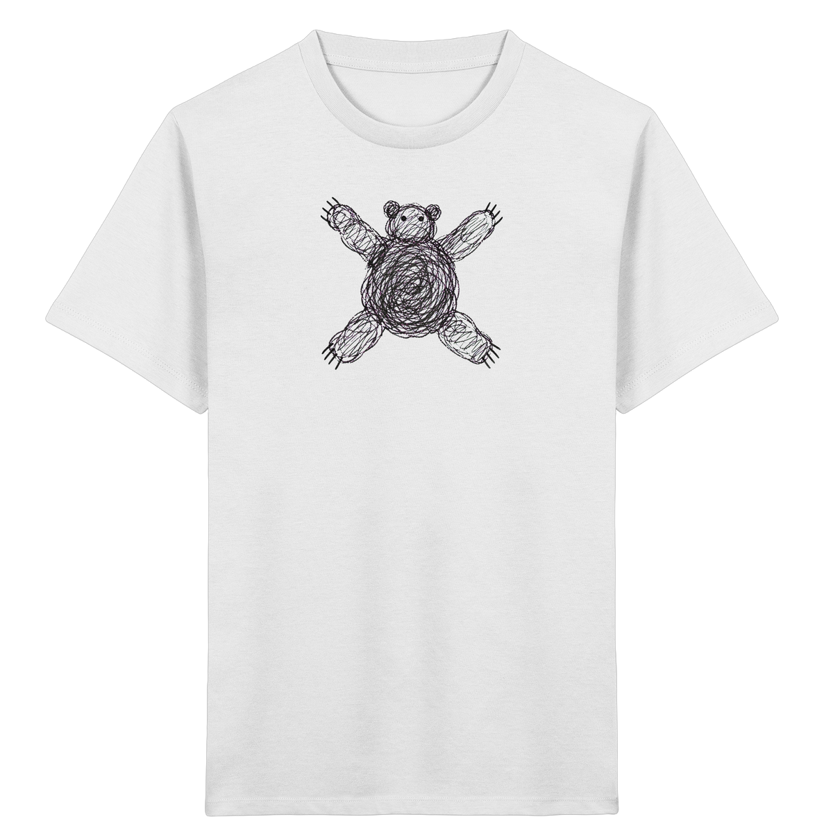 Bär von oben gezeichnet - Kinder Bio T-Shirt