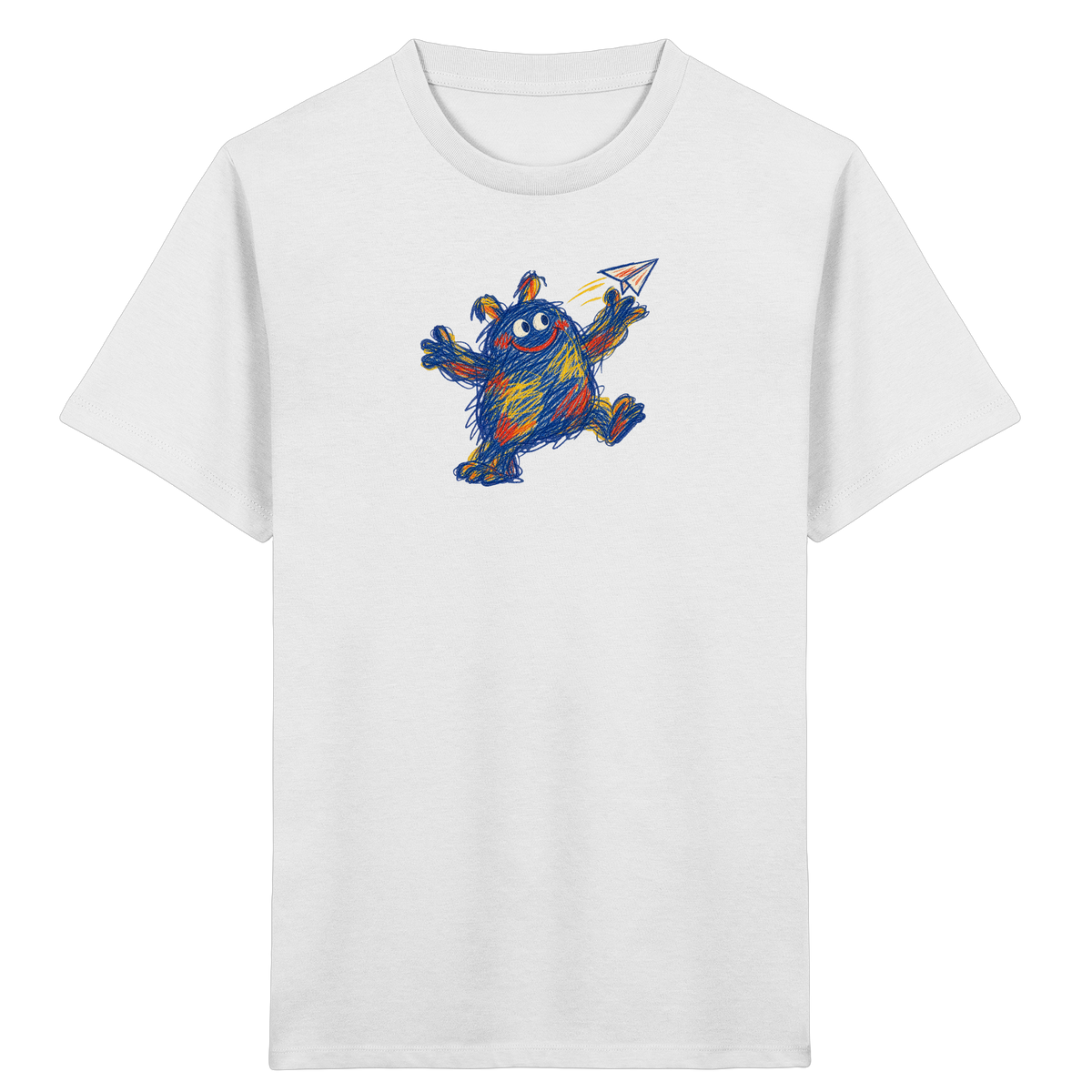 Papierfliegerwerfer Kritzelmonster Kinder Shirt - Kinder Bio T-Shirt