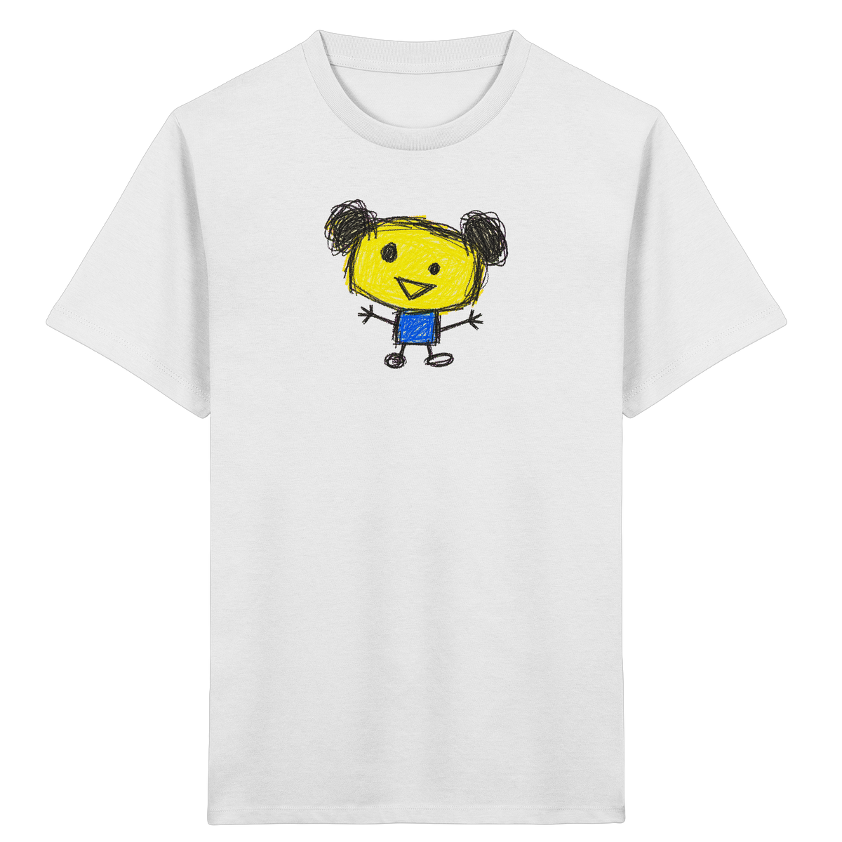 Kritzelkopf mit Doppeldutt - Kinder Bio T-Shirt