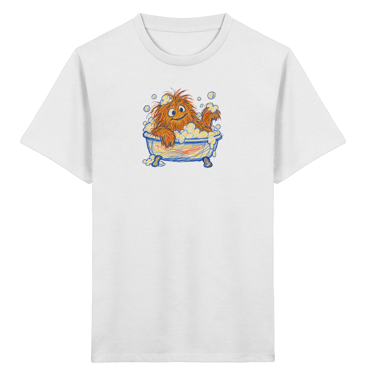 Badewannenzottel im Schaumbad - Kinder Bio T-Shirt