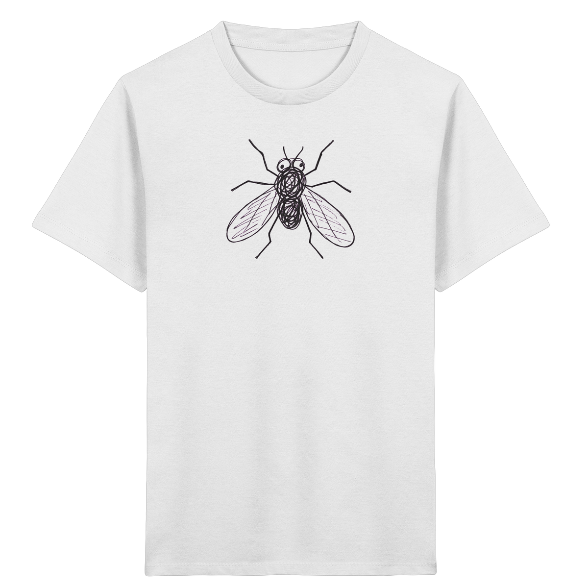 Fliege von oben gezeichnet - Kinder Bio T-Shirt