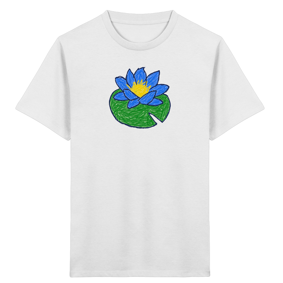 Kritzel Wasserlilie Kinder Shirt - Kinder Bio T-Shirt