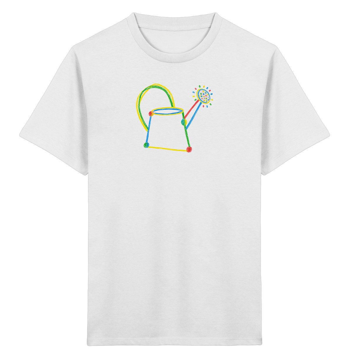 Bunte Kreide Gießkanne Kinder - Kinder Bio T-Shirt