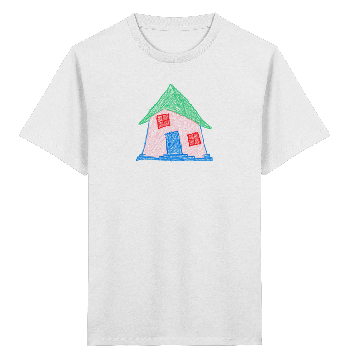 Rosa Schiefhaus Kinderzeichnung - Kinder Bio T-Shirt