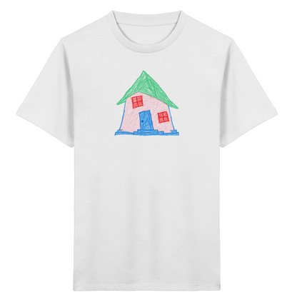 Rosa Schiefhaus Kinderzeichnung - Kinder Bio T-Shirt