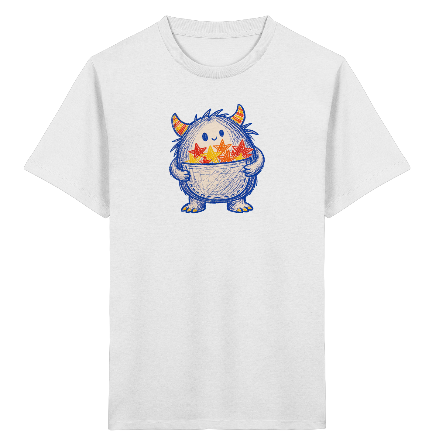 Kleines Monster mit Sternentasche - Kinder Bio T-Shirt