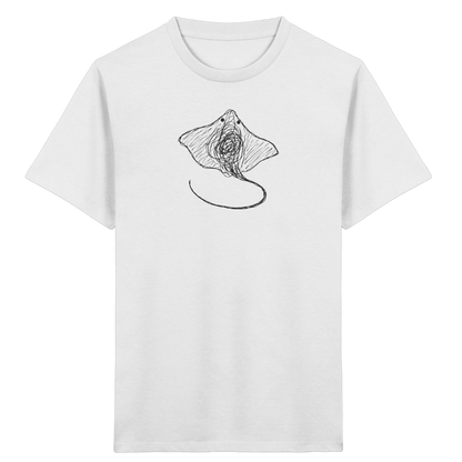 Rochen von oben gezeichnet - Kinder Bio T-Shirt