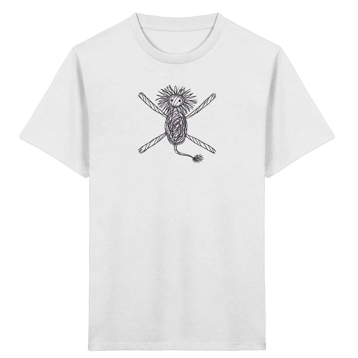 Löwe von oben gezeichnet - Kinder Bio T-Shirt