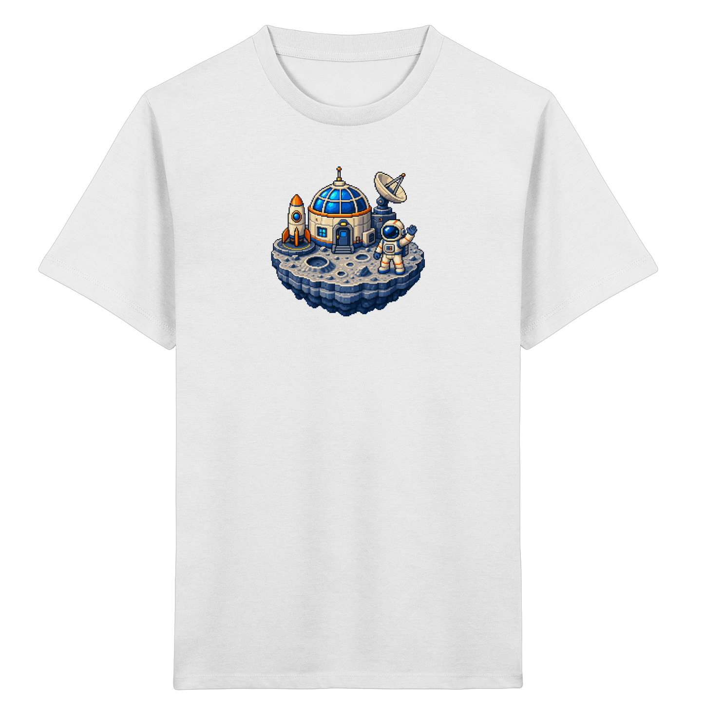 Coole Pixel Mondbasis Kinder T-Shirt - Kinder Bio T-Shirt