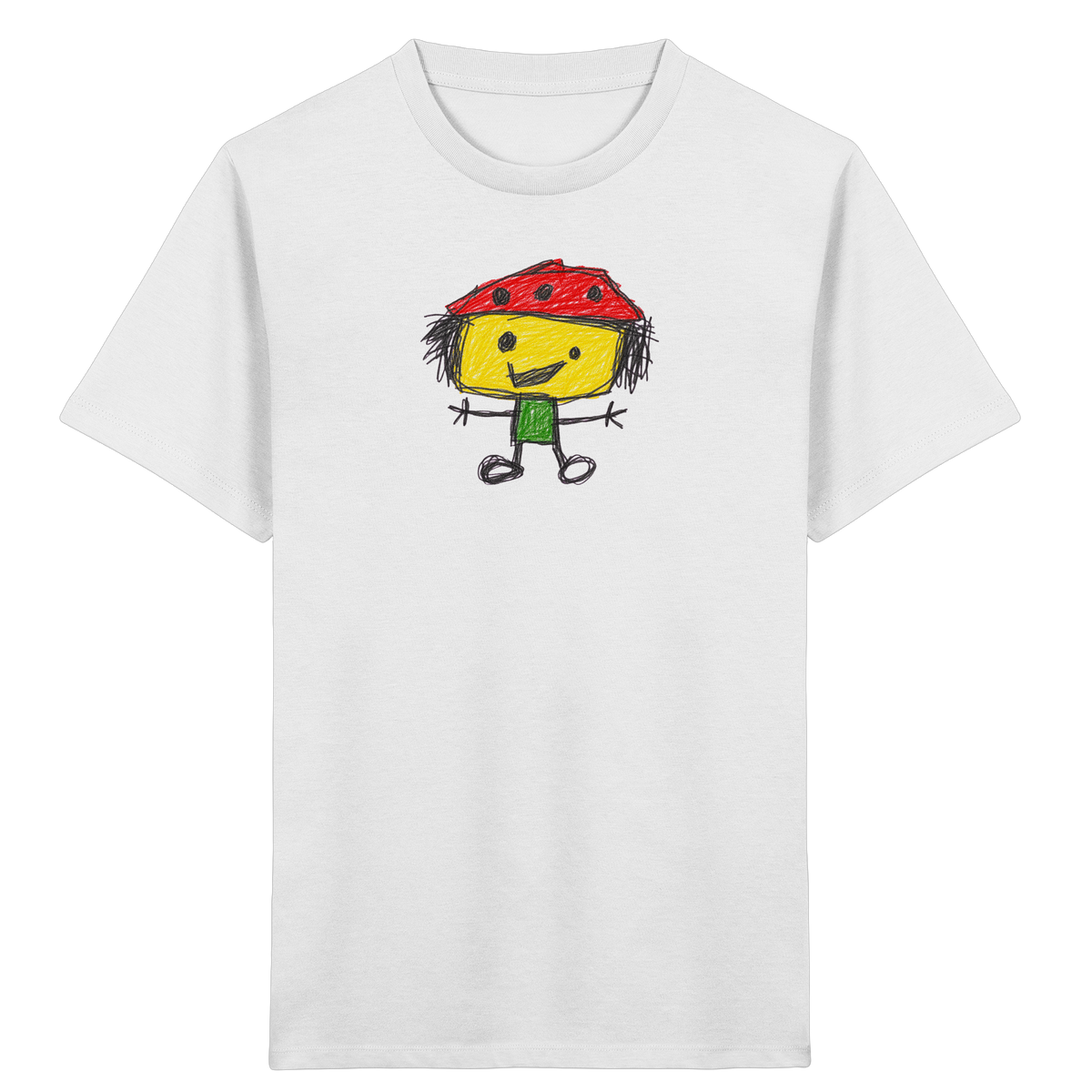 Kritzelkopf mit Tupfenhut - Kinder Bio T-Shirt