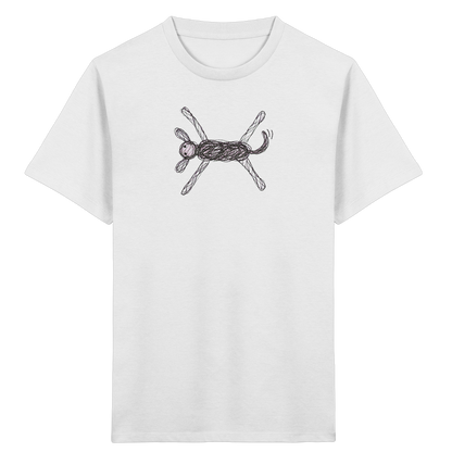 Hund von oben gezeichnet - Kinder Bio T-Shirt