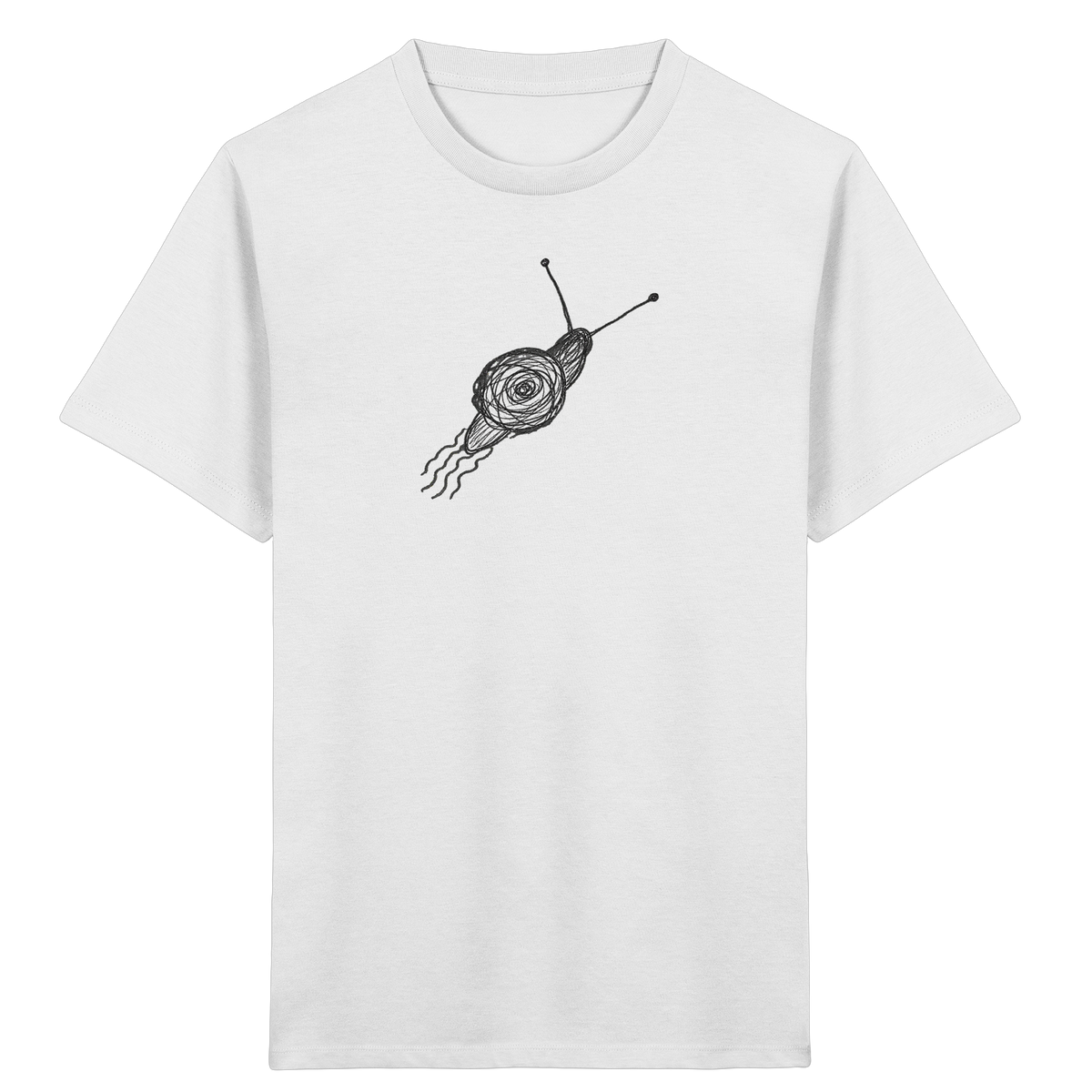 Schnecke von oben Kinderzeichnung - Kinder Bio T-Shirt